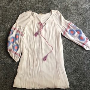 Entro balloon sleeve Aztec dress